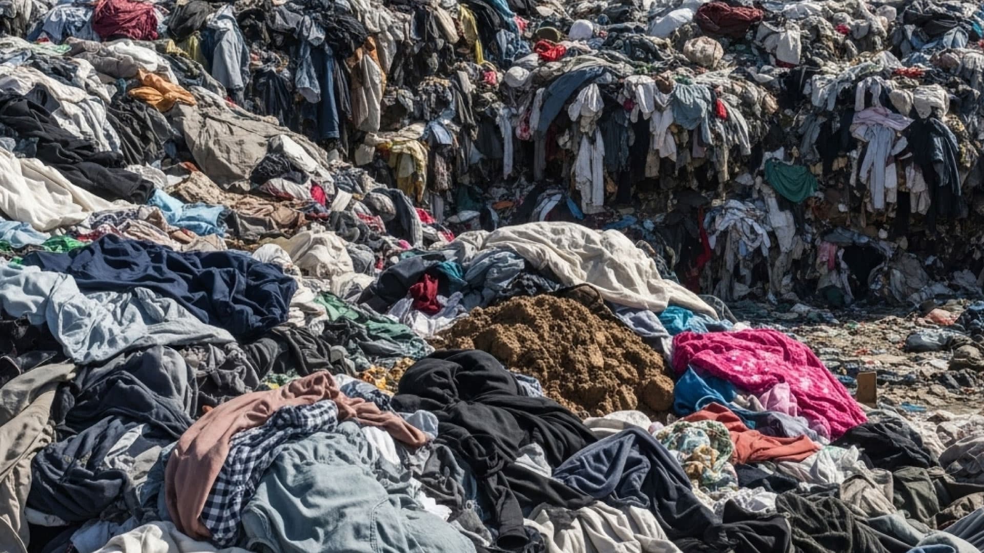 Textile waste from fast fashion